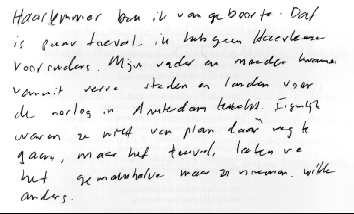handgeschreven tekst (Denkend aan Haarlem...)